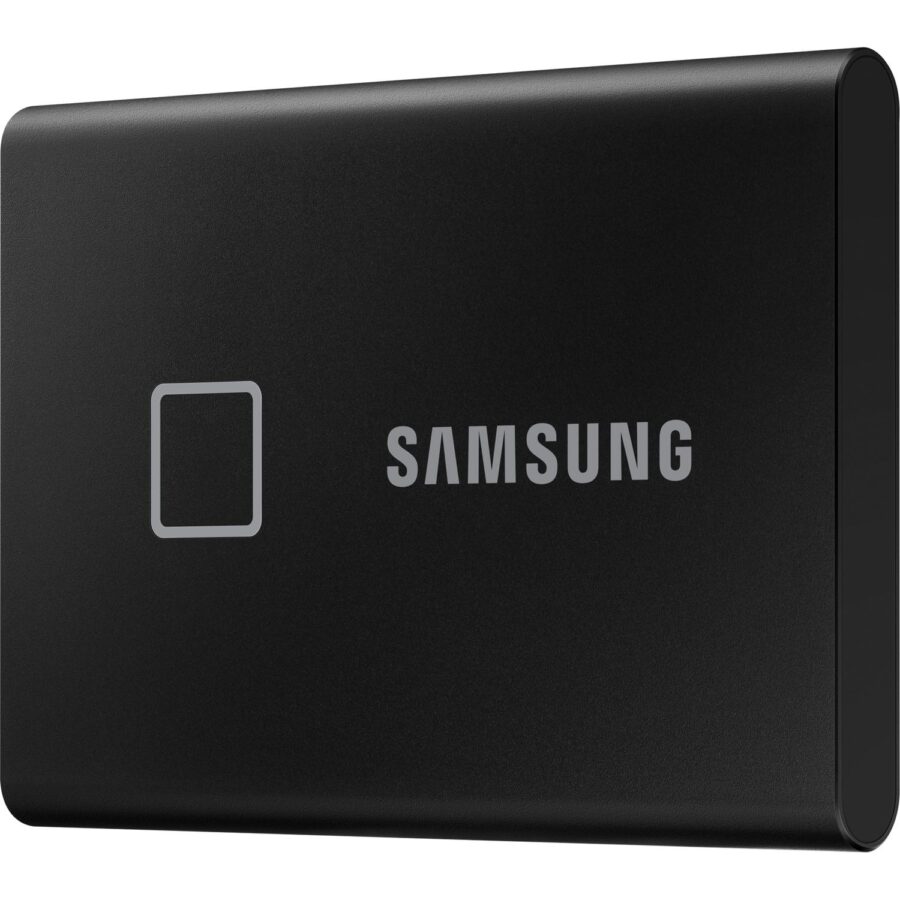 Внешние HDD и SSD/ Samsung External SSD T7 Touch, 2000GB, Touch ID, Type-C, USB 3.2 Gen2, R/W 1050/1000MB/s, 85x57x8mm, Black (12 мес.) — изображение 4