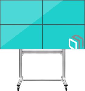 Купить Подставка для телевизора Onkron FSPRO2L-22 серебристый 40"-55" макс.200кг напольный мобильный - 4D-12423455 из реестра по лучшей цене