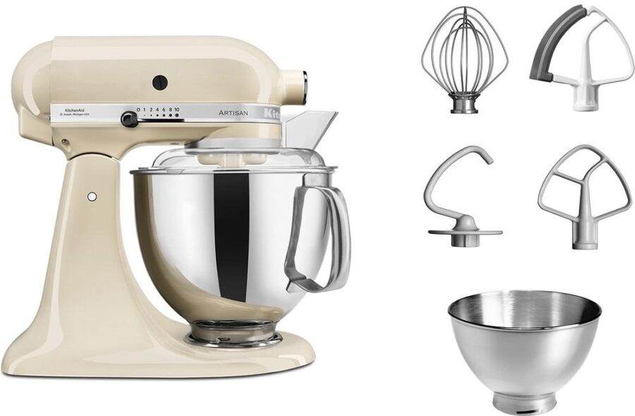 Настольный миксер KitchenAid Настольный миксер с откидным блоком  Artisan 4.8 л, кремовый — изображение 3