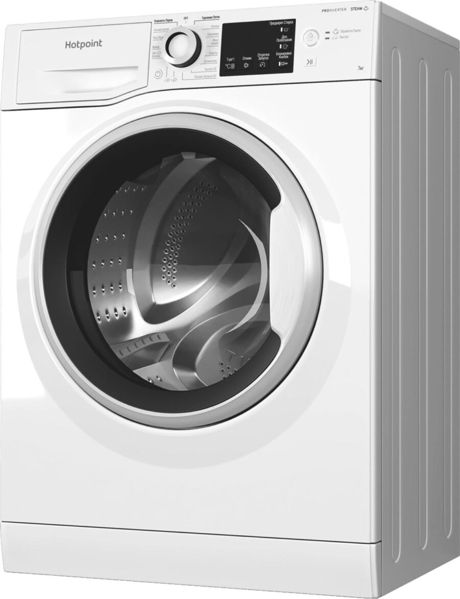 Стиральная машина Hotpoint NSB 7239 W VE RU класс: A-30% загр.фронтальная макс.:7кг белый инвертер — изображение 2