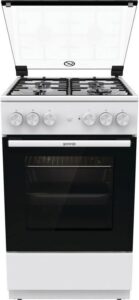 Купить Комбинированная плита Gorenje/ Комбинированная плита Gorenje, Линия Essential, Эмаль SilverMatte, объем духовки 68 л, механическое управление, электроподжиг, рельефные направляющие, 2 стекла+термослой, энергоэффективность А, цвет белый - 4D-14002900 из реестра по лучшей цене