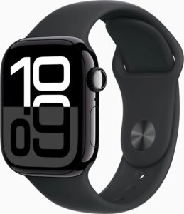 Купить Смарт-часы Apple Watch Series 10 A2986 42мм OLED корп.черный Sport Band рем.черный разм.брасл.:130-180мм (MWWE3LW/A) - 4D-15273693 из реестра по лучшей цене