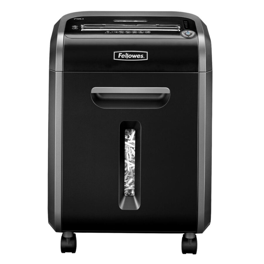 Шредер Fellowes® Powershred® 79Ci, DIN P-4, 4х38 мм, 16 лст., 23 лтр., 100% Jam Proof™, SafeSense™ Шредер Fellowes® Powershred® 79Ci