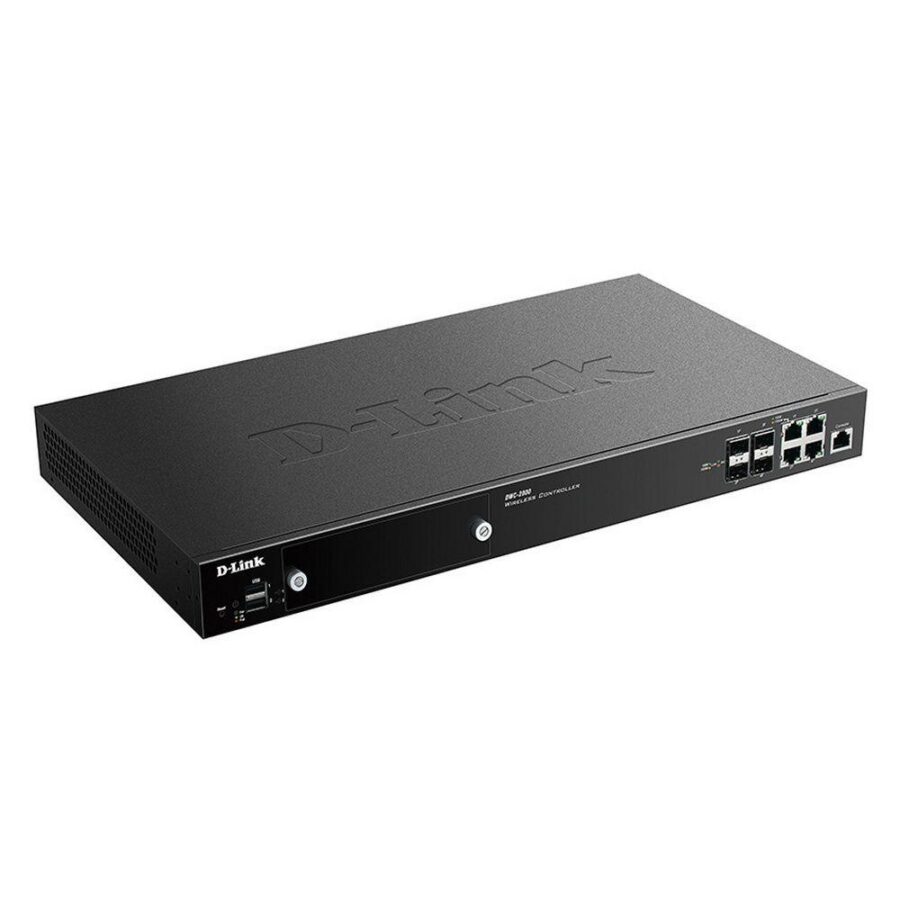 Контроллер D-Link DWC-2000/A2A  беспроводных точек доступа с 4 комбо-портами 100/1000Base-T/SFP, 2 USB-портами и 1 слотом расширения {1} (433764)