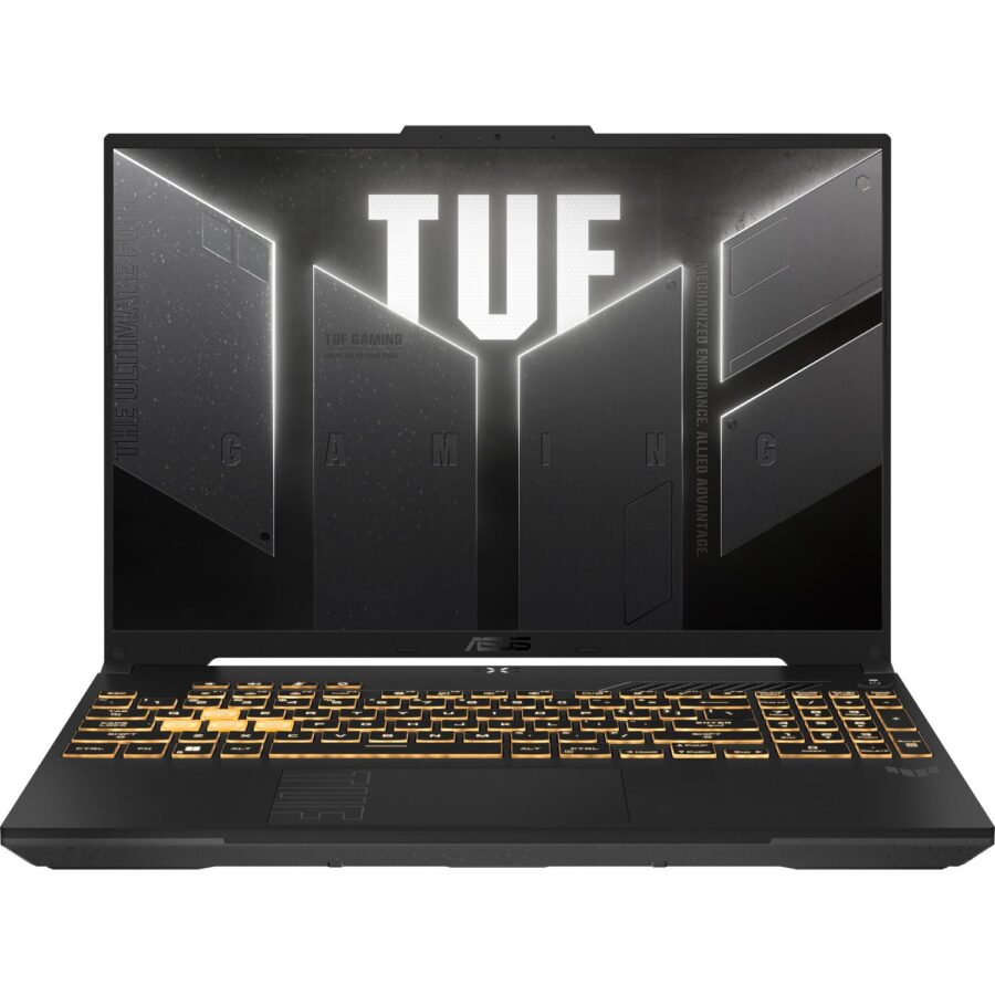 Ноутбук/ ASUS TUF F16 FX607VU-RL061 16"(1920x1200 (матовый, 144Hz) IPS)/Intel Core 5 210H(2.2Ghz)/16384Mb/512PCISSDGb/noDVD/Ext:nVidia GeForce RTX4050(6144Mb)/Cam/BT/WiFi/56WHr/war 1y/2.2kg/Mecha Gray/DOS