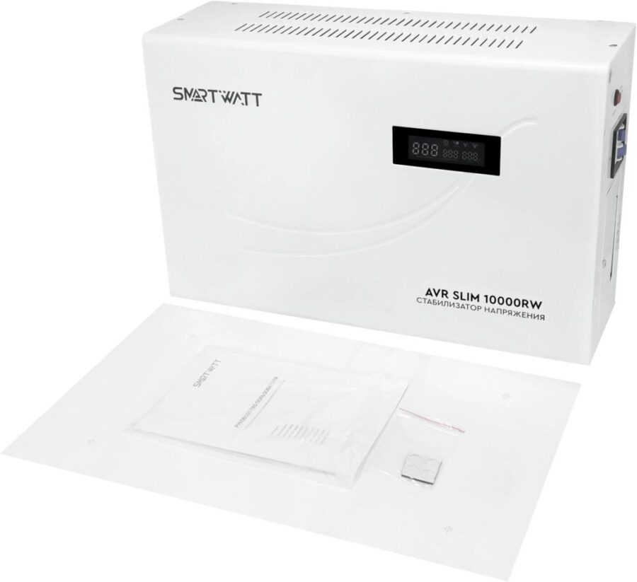 Стабилизатор напряжения Smartwatt AVR Slim 10000RW 10000ВА белый — изображение 3