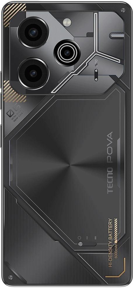 Смартфон Tecno Pova 6 Pro 5G 256Gb 12Gb серый моноблок 3G 4G 2Sim 6.78" 1080x2436 Android 14 108Mpix 802.11 a/b/g/n/ac NFC GPS GSM900/1800 Protect FM microSD max1024Gb — изображение 3