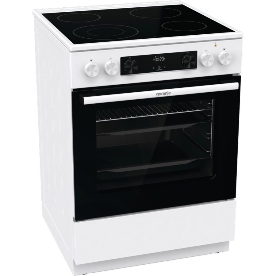 Плита GORENJE/ Тип плиты: электрическая, Тип варочной поверхности: стеклокерамическая, Цвет: белый, Гриль: Есть, Ширина, см: 60 — изображение 2