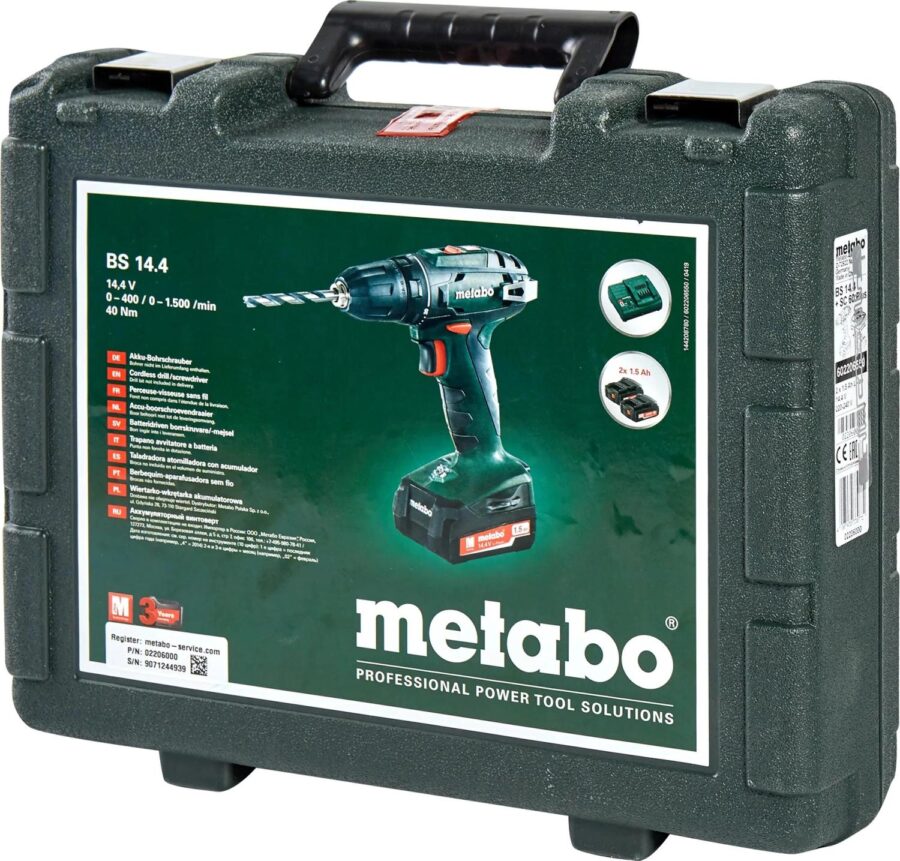 Дрель-шуруповерт Metabo BS 14.4 аккум. патрон:быстрозажимной (кейс в комплекте) (602206550) — изображение 2