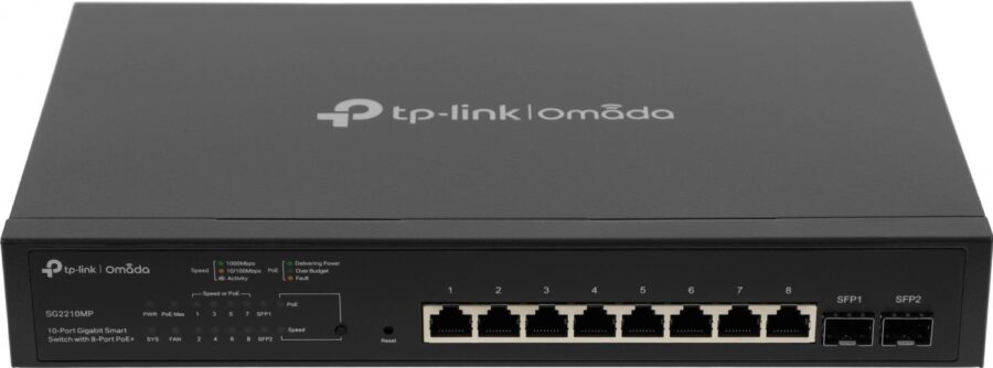 Коммутатор TP-Link SG2210MP (L2+) 8x1Гбит/с 2SFP 8PoE+ 150W управляемый — изображение 2