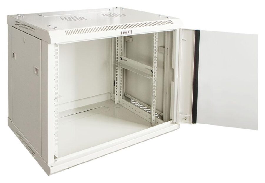 Шкаф коммутационный Lanmaster (TWT-CBWPG-6U-6X6-GY) настенный 6U 600x600мм пер.дв.стекл 60кг серый 500мм 368мм IP20 сталь — изображение 3