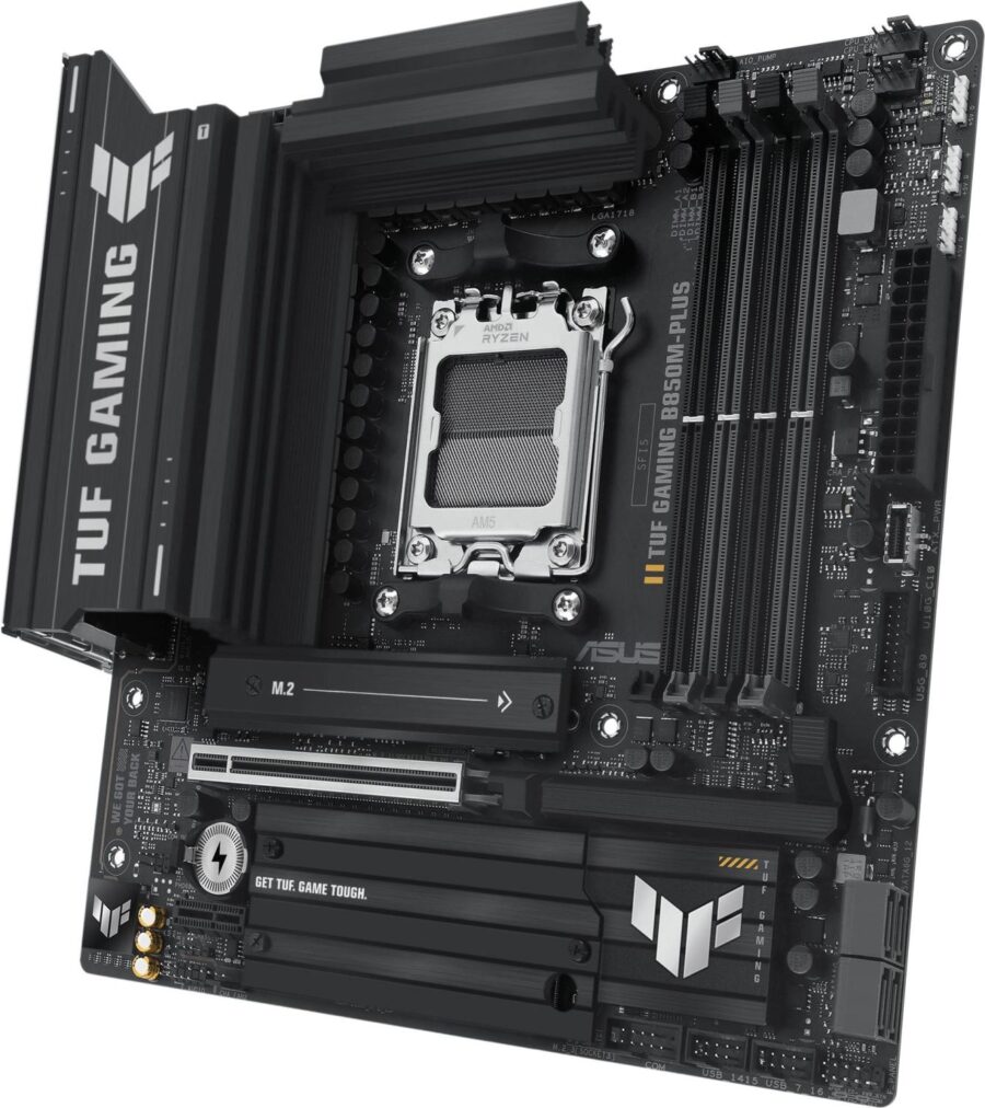 Материнская плата Asus TUF GAMING B850M-PLUS SocketAM5 AMD B850 4xDDR5 mATX AC`97 8ch(7.1) 2.5Gg RAID+HDMI+DP — изображение 4