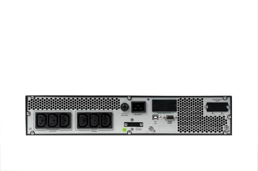 ИБП Systeme Electric Smart-Save Online SRV 2000 ВА, конвертируемый форм-фактор 4U, 230 В, 6 розеток  IEC C13, SmartSlot, LCD, USB HID, версия с возможностью увеличения времени автономии, 2 кор. — изображение 2