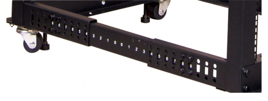 Стойка двухрамная Lanmaster TWT-RACK2-42U-ADJ 42U 480ммX560мм 1000кг черный — изображение 2