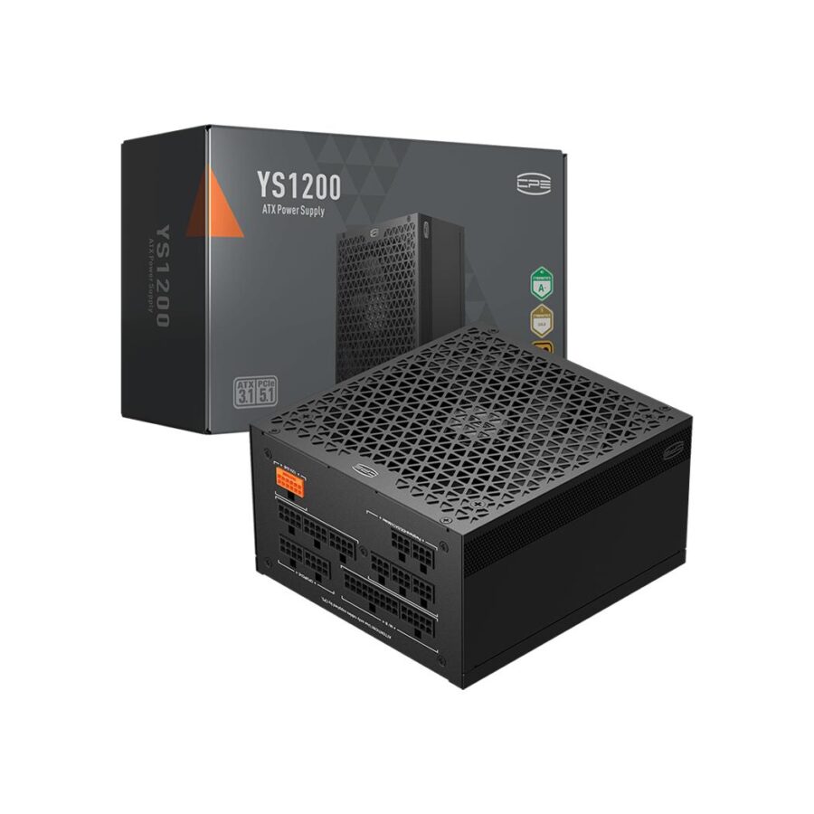 Блок питания ПК/ Power Supply PCCooler, 1200W 80+ Gold (ATX, 3.1, Full modular, 1x24(20+4)pin 610mm, 2xCPU 8(4+4)pin 700mm,  2xPCIe*2 8(6+2)pin 750mm, 1x12V(2x6) 12+4pin 500mm, 2xSATA*3+MOLEX4pin*1 450+120+120+150mm , Active, 135x135mm, 160x150x86mm, APFC