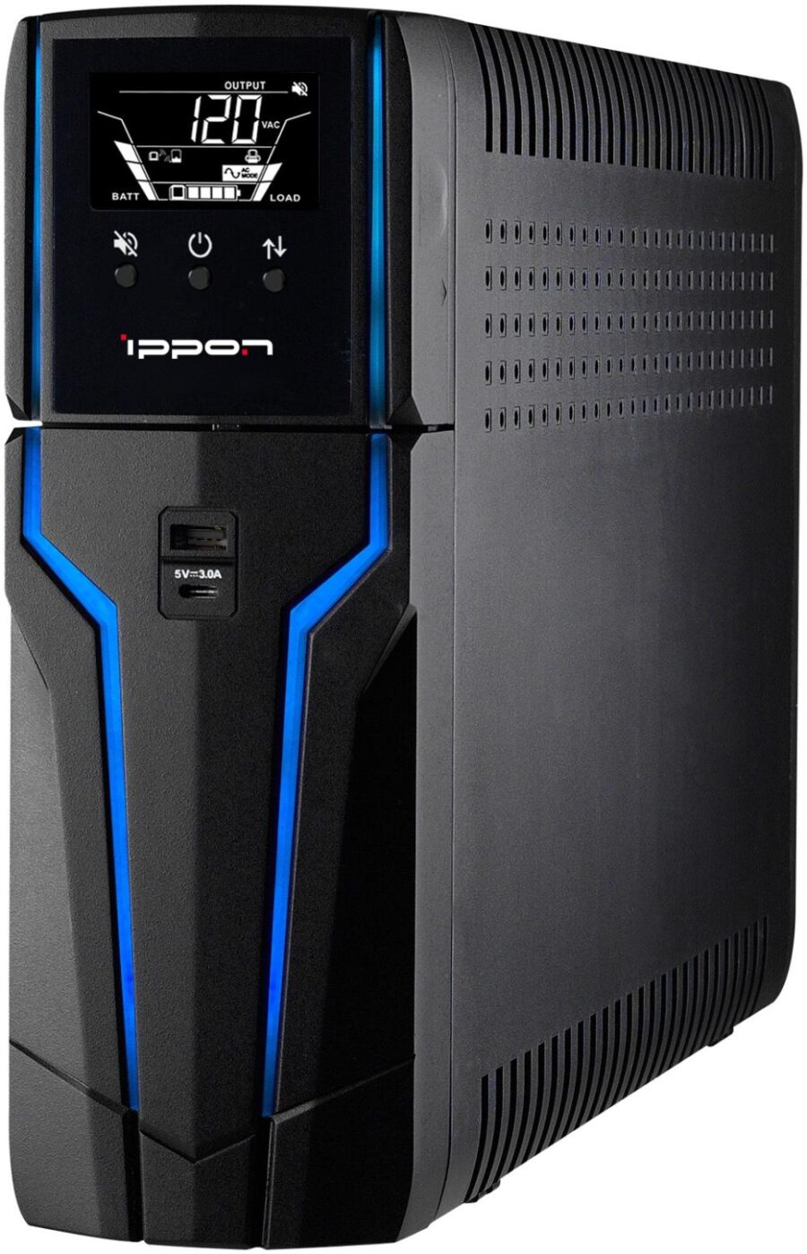Источник бесперебойного питания Ippon Game Power Pro 1000 600Вт 1000ВА черный — изображение 3
