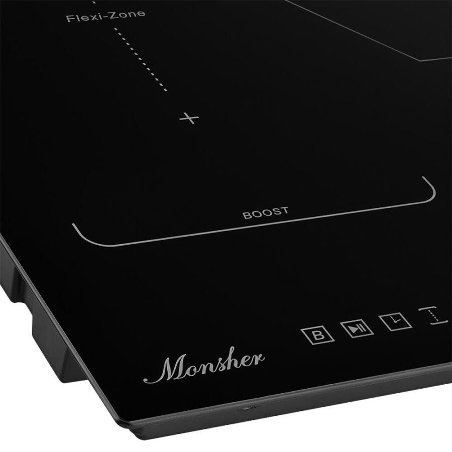 Варочная поверхность Monsher/ Варочная поверхность Monsher, индукция, инвертер, слайдерное управление, автоматическое отключение, блокировка панели управления, индикация остаточного тепла, 9 уровней мощности, Stop and Go, Booster, таймер, цвет черный — изображение 4
