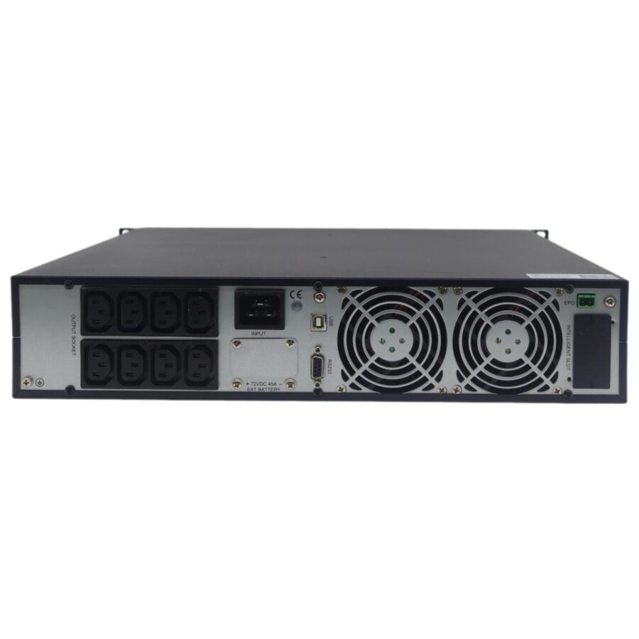 Источник бесперебойного питания  ИБП Crusader Stabline RTIO-3000VA (3000Ва, 2700Вт, 8xIEC320, LCD, USB type-B, 1xRS232, SNMP-слот, чистая синусоида) — изображение 3