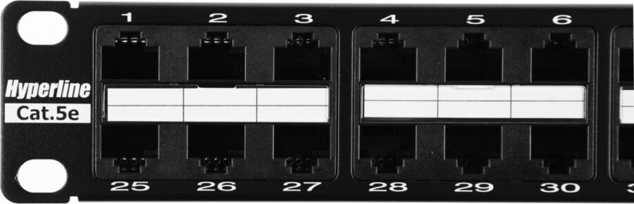 Патч-панель Hyperline PPHD-19-48-8P8C-C5E-110D 19" 1U 48xRJ45 кат.5e UTP