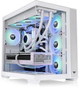 Купить Корпус Thermaltake View 380 TG ARGB Snow белый без БП ATX 6x120mm 2x140mm 1x200mm 2xUSB3.0 audio bott PSU - 4D-14742048 из реестра по лучшей цене