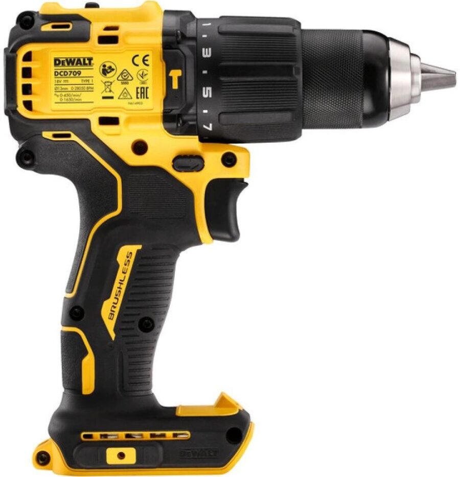 Дрель-шуруповерт DeWalt DCD709N-XJ аккум. патрон:быстрозажимной — изображение 2