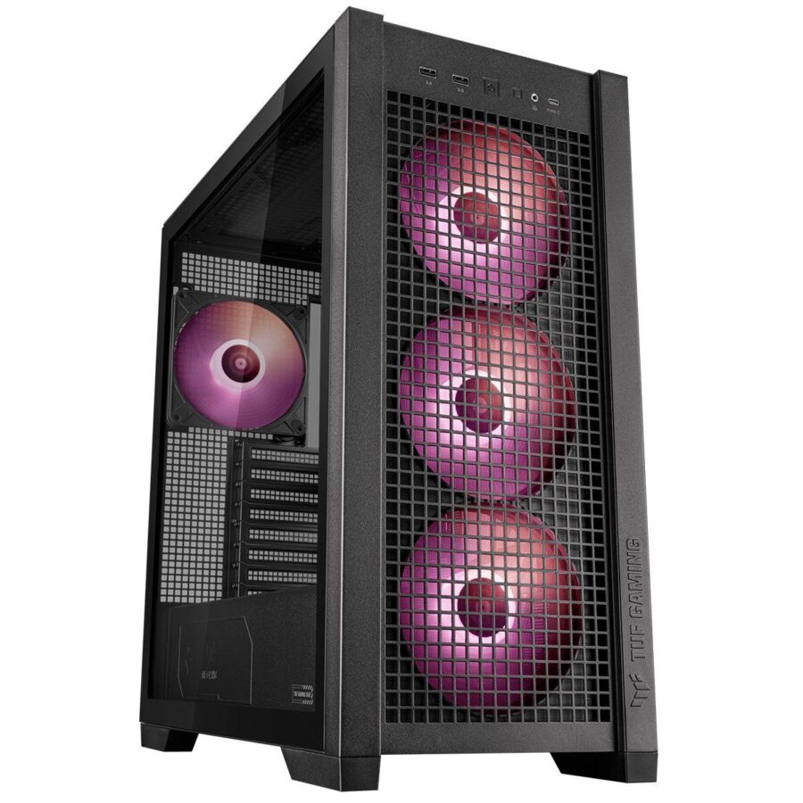 Корпус ASUS TUF GAMING GT302 TG ARGB BLACK (90DC00I0-B19000) GT302/ARGB FANS/BLK — изображение 2