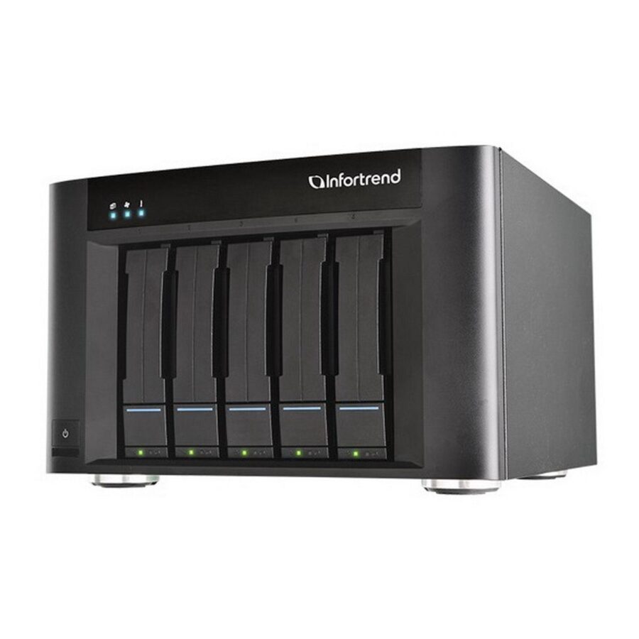 Платформа СХД Infortrend EonStor GSe Pro 200 5bay, High IOPS Solution, desktop cloud-integrated unified storage, including: Intel D1517, 2x4GB, 2x 10GbE SFP+, 2x 1GbE, 2x USB 3.1 Gen2, 2x USB 3.0, 2x host board slot(s), 1xPSU and 5x drive trays — изображение 3