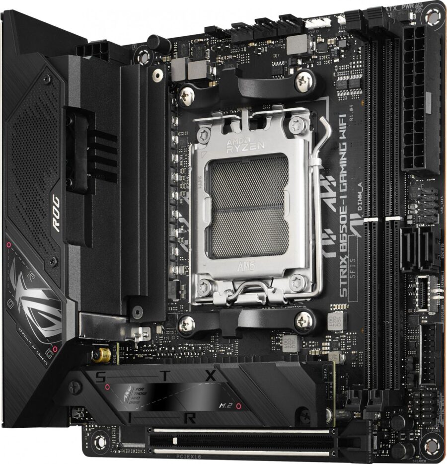 Материнская плата Asus ROG STRIX X670E-I GAMING WIFI SocketAM5 AMD X670 2xDDR5 mini-ITX AC`97 8ch(7.1) 2.5Gg RAID+HDMI — изображение 2