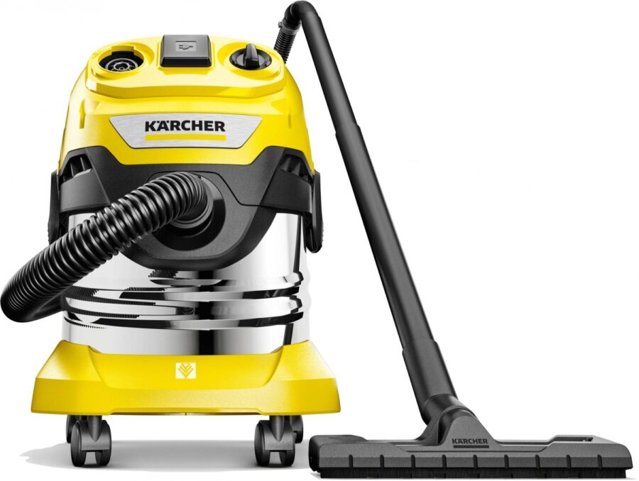 Строительный пылесос Karcher WD 4 P S V-20/5/22 1000Вт (уборка: сухая/сбор воды/выдув) желтый — изображение 3