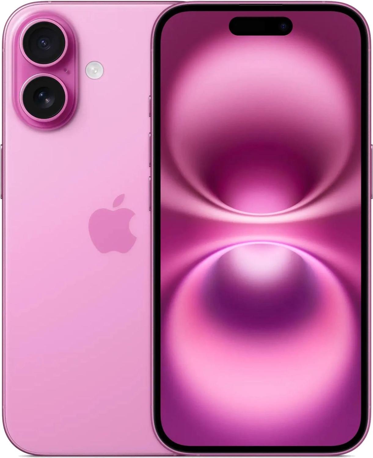 Смартфон Apple A3288 iPhone 16 256Gb розовый моноблок 3G 4G 2Sim 6.1" 1179x2556 iOS 18 48Mpix 802.11 a/b/g/n/ac/ax/be NFC GPS Protect