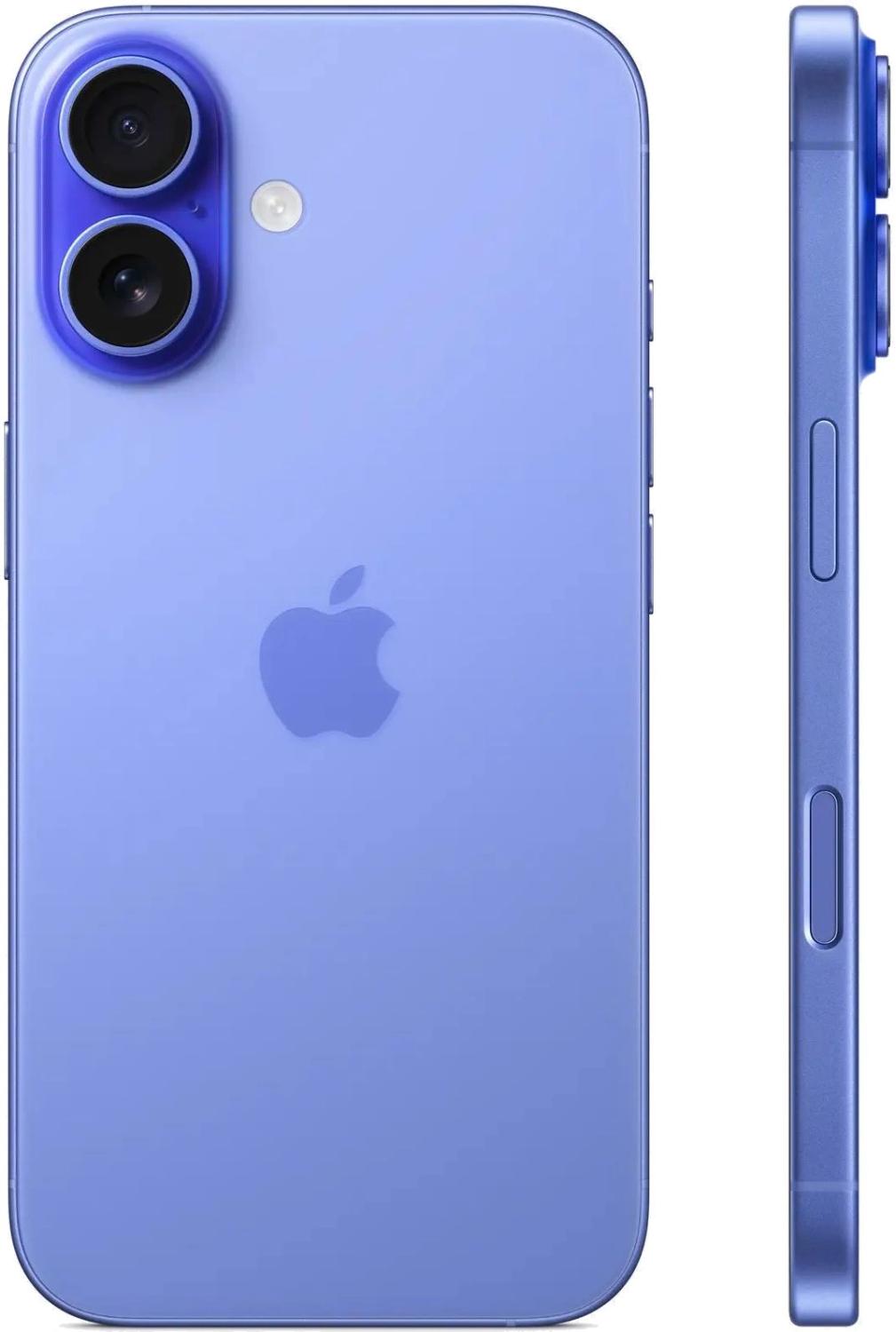 Смартфон Apple A3288 iPhone 16 128Gb ультрамарин моноблок 3G 4G 2Sim 6.1" 1179x2556 iOS 18 48Mpix 802.11 a/b/g/n/ac/ax/be NFC GPS Protect — изображение 2