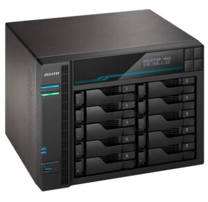 Купить сетевое хранилище ASUSTOR AS6510T 10-Bay NAS/Media player/Intel Atom C3538 2,1GHz(Quad-Core), 8GB SO-DIMM DDR4, noHDD(HDD,SSD),/2x10GbE+2x2,5Gbe(LAN)/2xUSB3.2,HDMI/M.2/4ip camera license - 4D-12925401 из реестра по лучшей цене