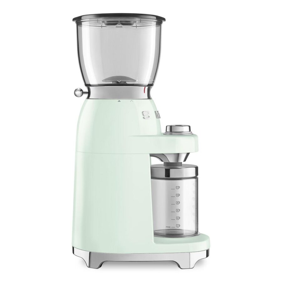 Кофемолка SMEG Стиль 50-х, Кофемолка с коническими жерновами, пастельный зеленый — изображение 3