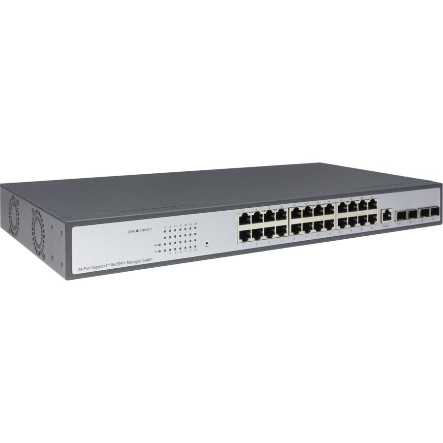 Коммутатор/ Управляемый L3 коммутатор, 24x1000Base-T, 4x10GBase-X SFP+, консольный порт RJ-45, комплект для установки в 19" стойку — изображение 2