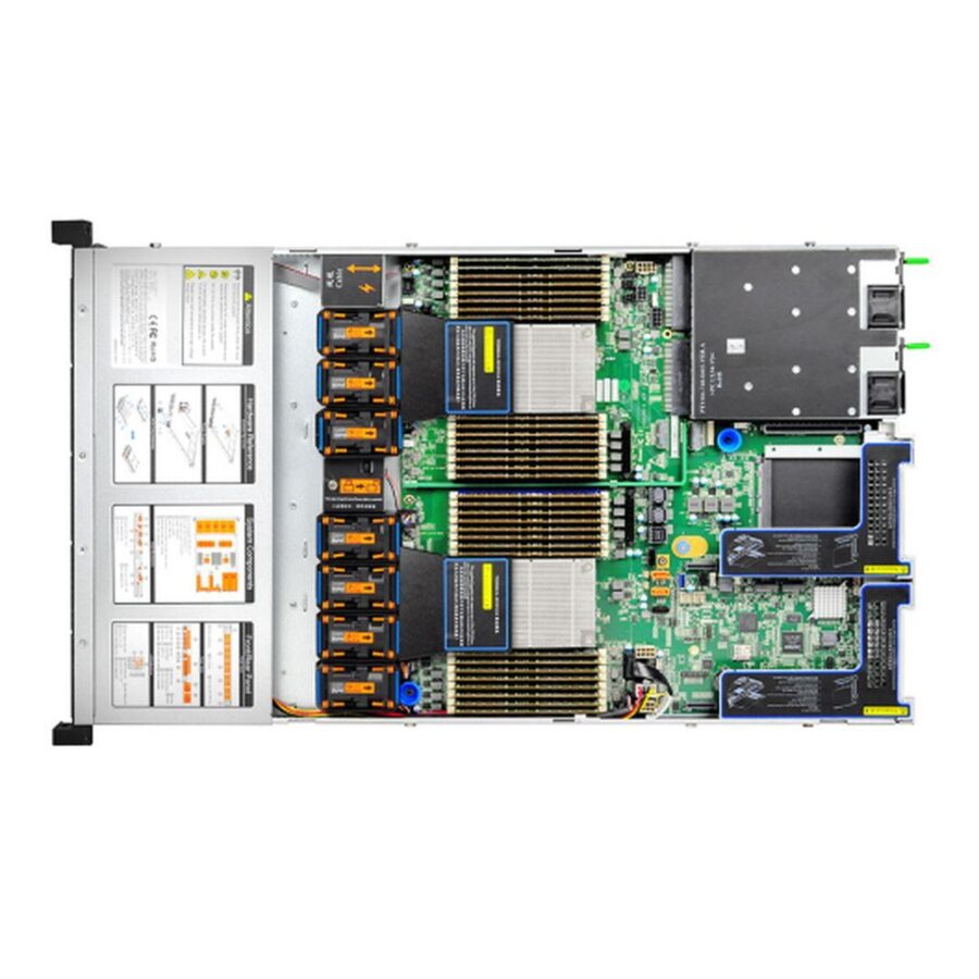 Платформа системного блока Gooxi SR101-D04R AMD 1st/2nd/3rd Gen 1U Direct-attached Backplane 4_2.5/3.5 SAS/SATA Hard Drive Bay Server Barebone + 550W (без доп. райзеров, без рельс C2907-664-3) батарейка CR2032 не установлена — изображение 2