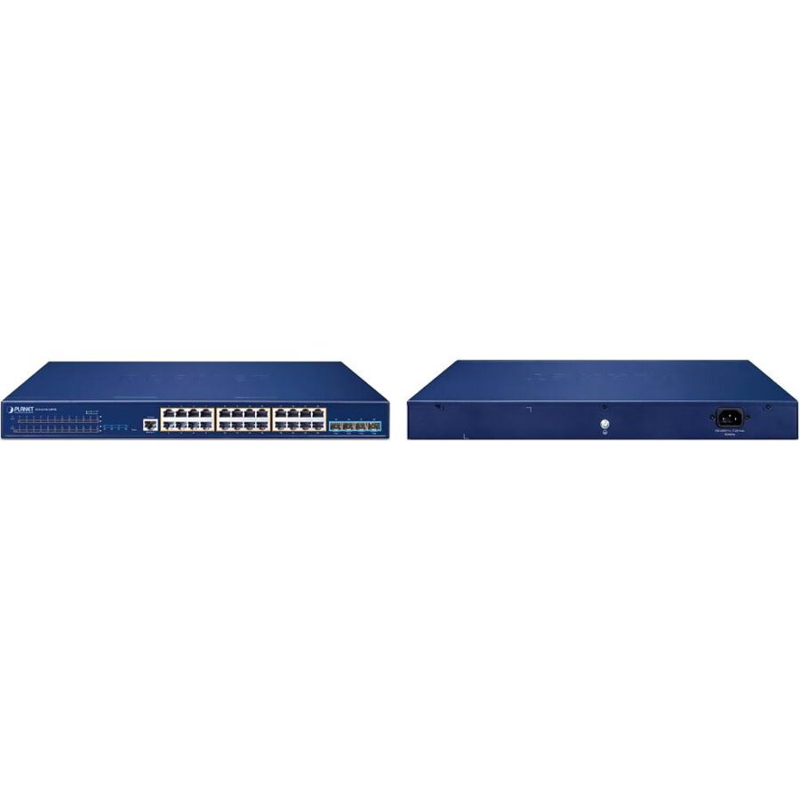 коммутатор/ PLANET Layer 3 24-Port 10/100/1000T 802.3at PoE + 4-Port 10G SFP+ Stackable Managed Switch (370W PoE budget, Hardware stacking up to 8 units, hardware-based Layer 3 IPv4/IPv6 Routing and VRRP, supports ERPS Ring) — изображение 3