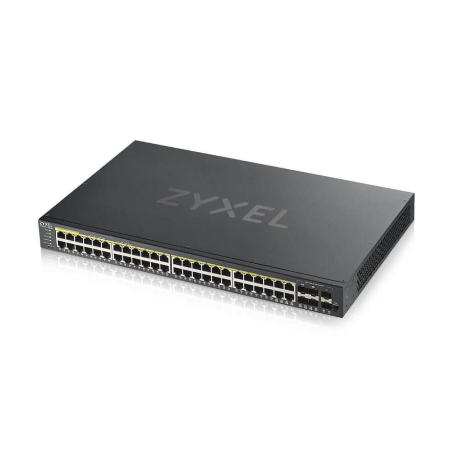 Коммутатор/ ZYXEL GS1920-48HPv2 Hybrid Smart switch PoE+ ZYXEL Nebula Flex, 44xGE PoE+, 4xCombo (SFP/RJ-45 PoE+), 2xSFP, budget PoE 375W, Standalone / cloud management — изображение 4