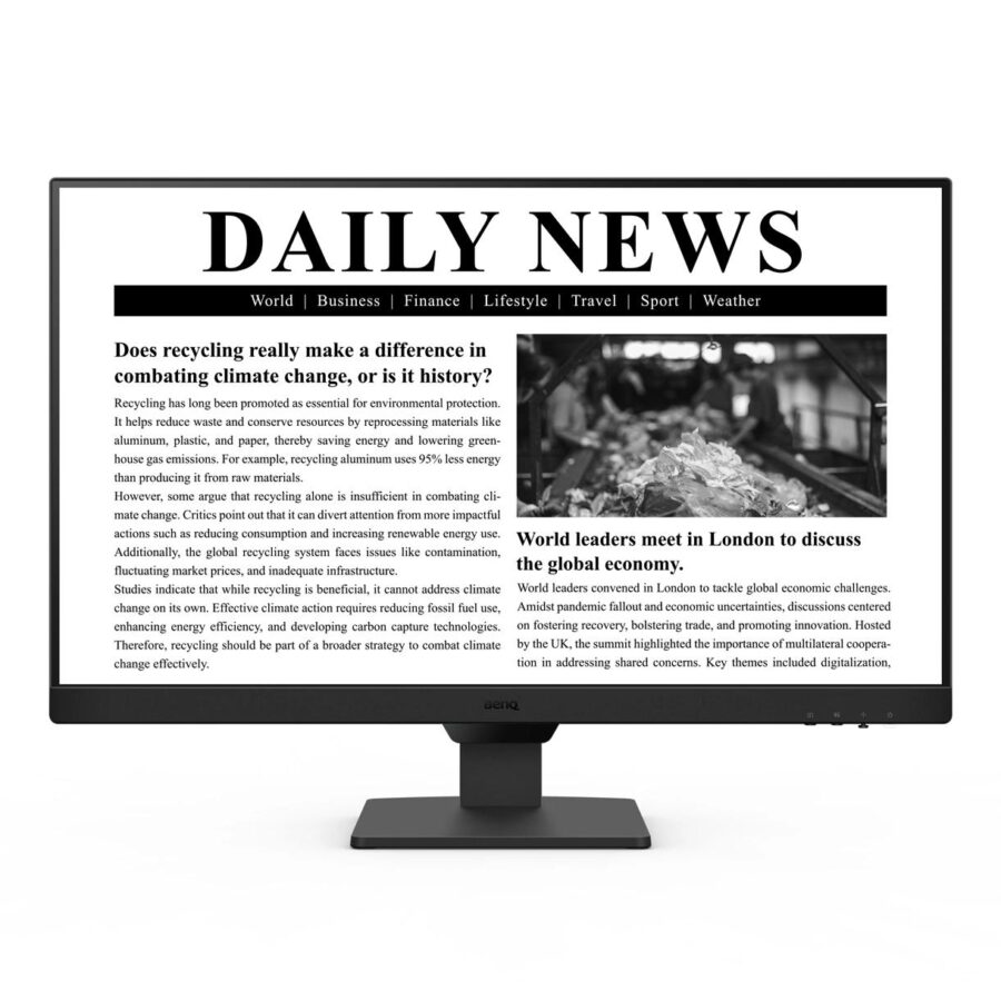 Мониторы/ Benq GW2490E 23.8'', 1920x1080, IPS,  100Hz, 20M:1, 250cd, 5ms, 2*HDMI, DP, Speakers, Flicker-free;Low Blue Light, 3Y, Black — изображение 4