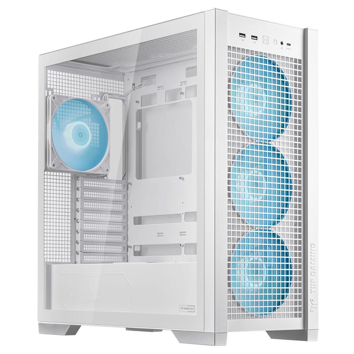 Корпус ASUS TUF GAMING GT302 TG ARGB WHITE/ GT302/ARGB FANS/WHT (90DC00I3-B19000) — изображение 3