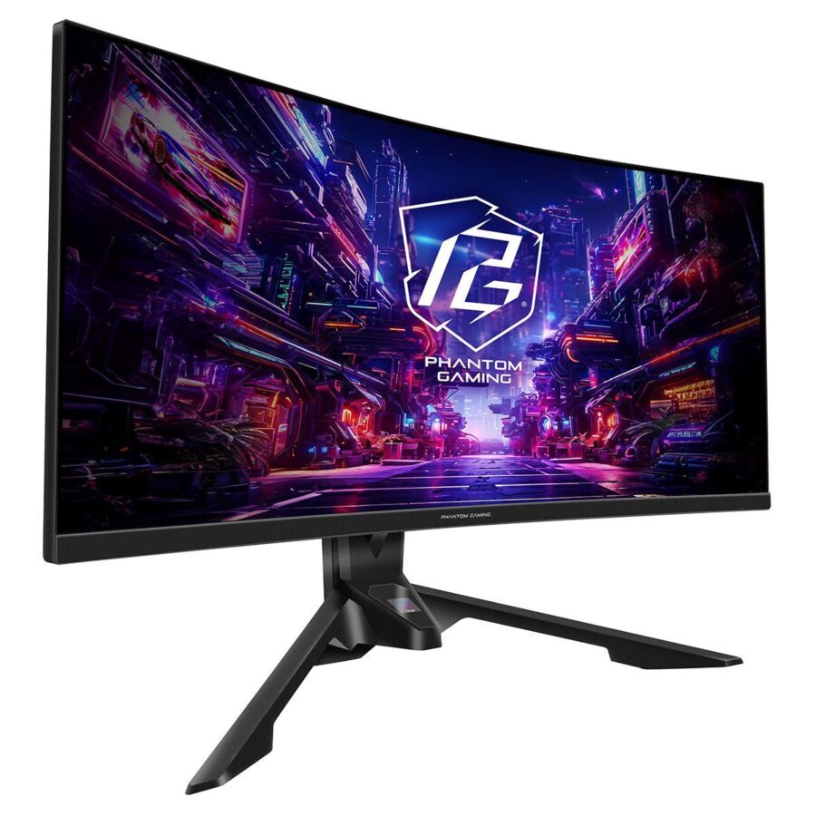 Монитор 34" ASRock Phantom Gaming PG34QRT3A Black (VA, 3440x1440, HDMI+HDMI+DP+Type C, 1 ms, 178°/178°, 500 cd/m, 3000:1, 180Hz, HDR400, MM, Curved 1500R, Height adjustment) — изображение 2