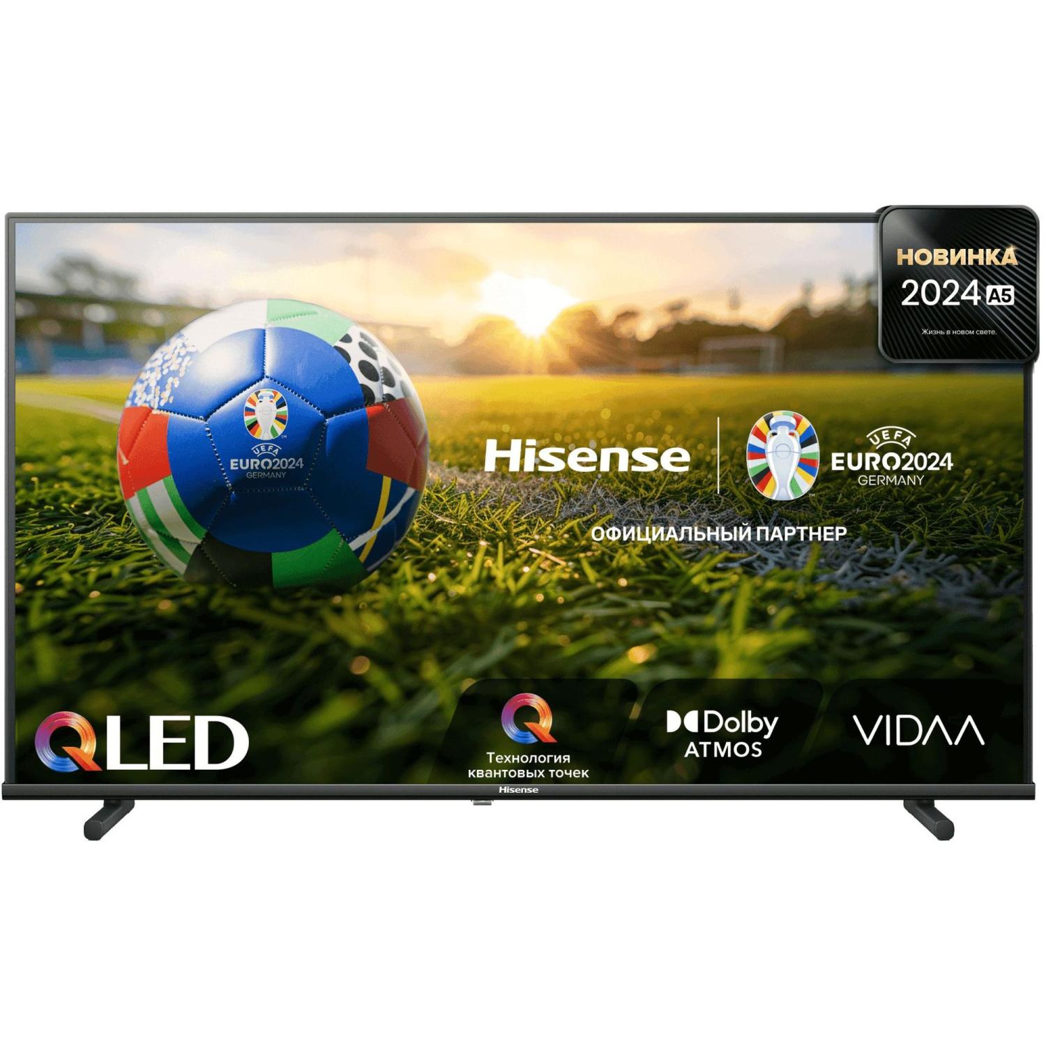 Телевизор ЖК 40'' Hisense/ 40", FullHD, SMART TV (VIDAA U6), DVB-T2/T/C/S2/S, 2х6W, 2HDMI, 2USB, USB Type C, Dual position stand, Black 2024