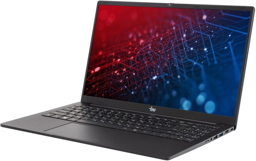 Ноутбук IRU Strato 15ALI Core i7 1255U 32Gb SSD1Tb Intel Iris Xe graphics 15.6" IPS FHD (1920x1080) Windows 11 Pro Multi Language 64 black WiFi BT Cam 6000mAh (2084679) — изображение 3