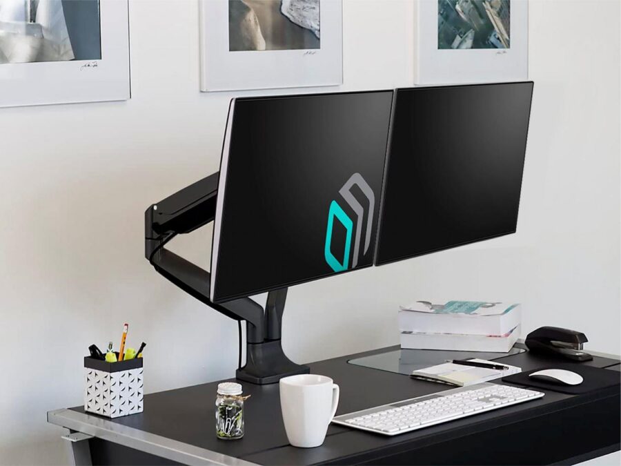 Кронштейн для мониторов Onkron G200 черный 13"-32" макс.18кг настольный поворот и наклон верт.перемещ. — изображение 2