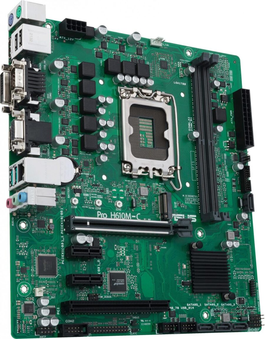 Материнская плата Asus PRO H610M-C-CSM Soc-1700 Intel H610 2xDDR5 mATX AC`97 8ch(7.1) GbLAN+VGA+DVI+HDMI+DP — изображение 4