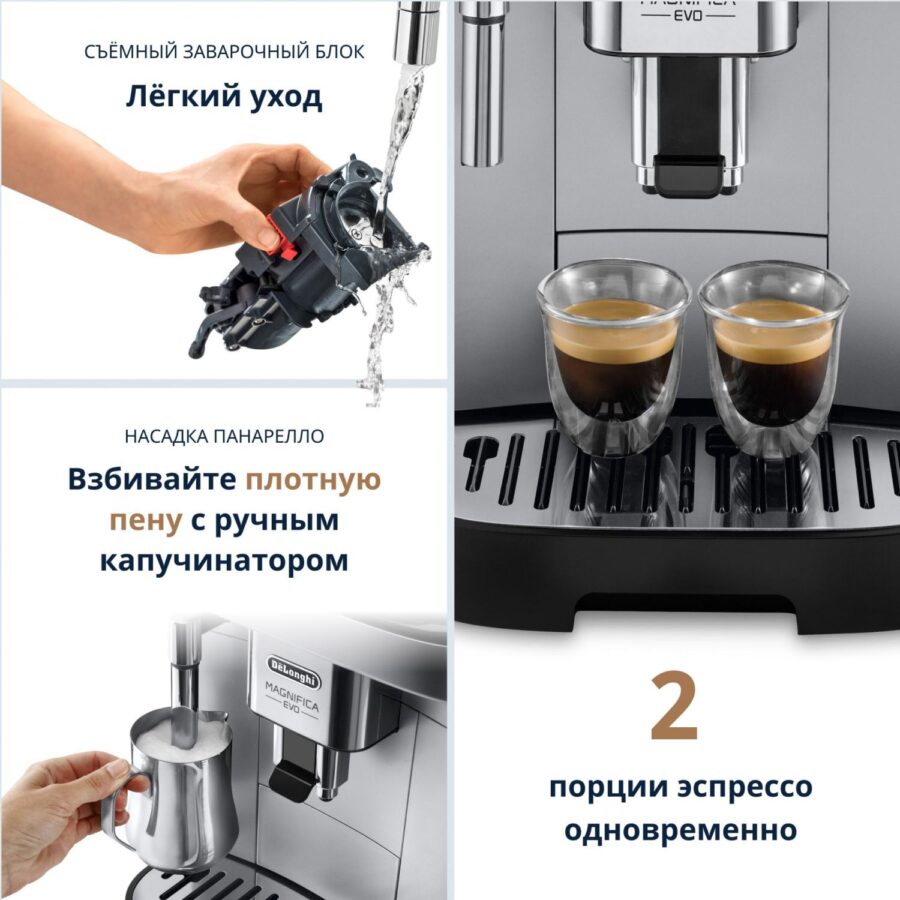 Кофемашина Delonghi ECAM290.31.SB 1450Вт черный/серебристый — изображение 3