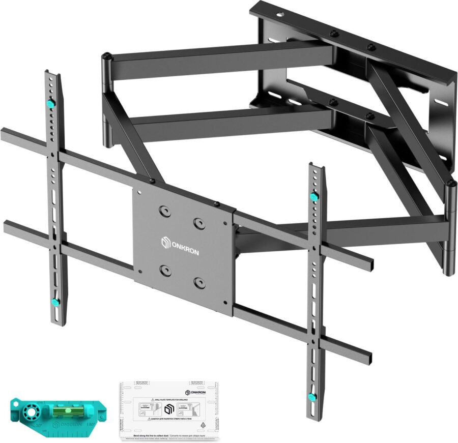 Кронштейн для телевизора Onkron M8L черный 42"-110" макс.100кг настенный поворотно-выдвижной и наклонный