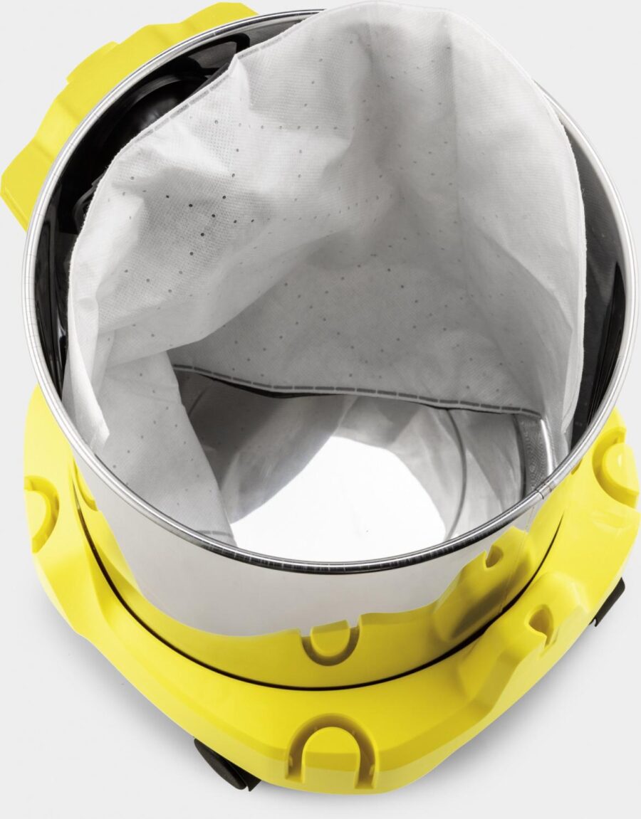 Строительный пылесос Karcher WD 2 Plus S V-15/4/18 1000Вт (уборка: сухая/сбор воды) желтый — изображение 3