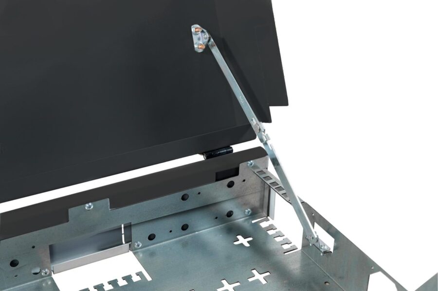Шкаф коммутационный NTSS (NTSS-SOHO5U-BL) настенный 5U 520x140мм пер.дв.стекл несъемн.бок.пан. 80кг черный 11кг 480мм IP20 металл — изображение 4