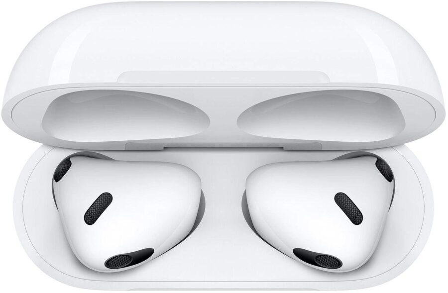 Гарнитура вкладыши Apple AirPods 3 A2565/A2564/A2897 Lightning белый беспроводные bluetooth в ушной раковине (MPNY3CH/A) — изображение 4