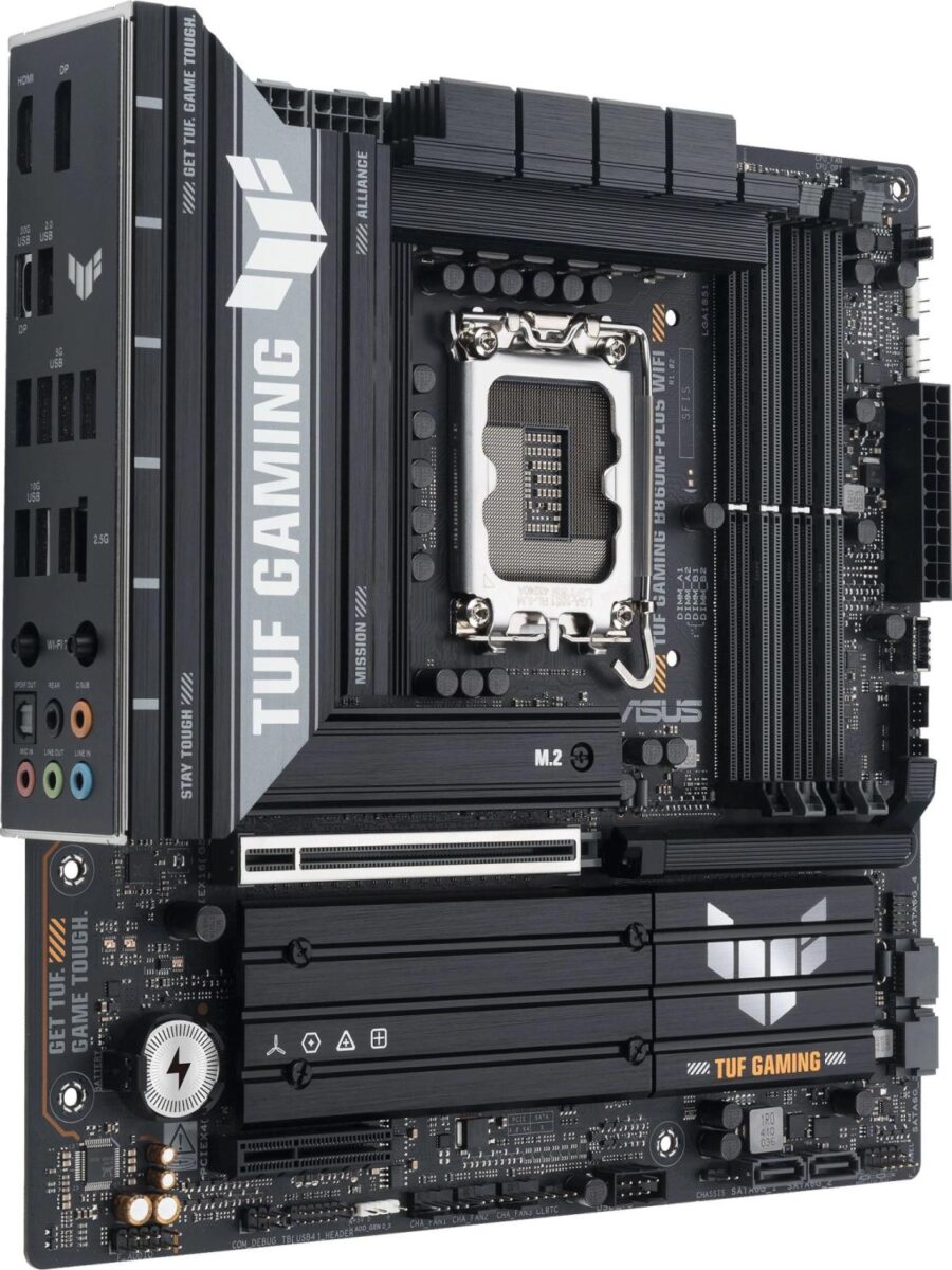 Материнская плата Asus TUF GAMING B860M-PLUS WIFI Soc-1851 Intel B860 4xDDR5 mATX AC`97 8ch(7.1) 2.5Gg RAID+HDMI+DP — изображение 3
